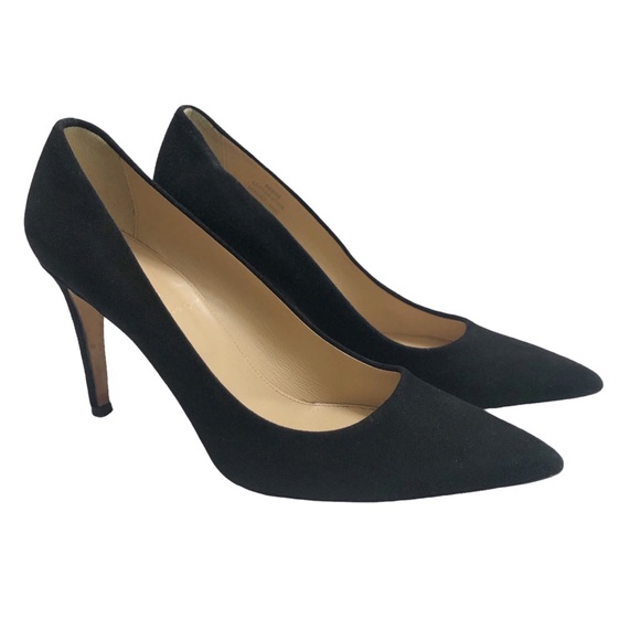 J. Crew | Italian Made Black Suede Elsie Heels